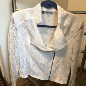 Jennifer Lopez white lace jacket